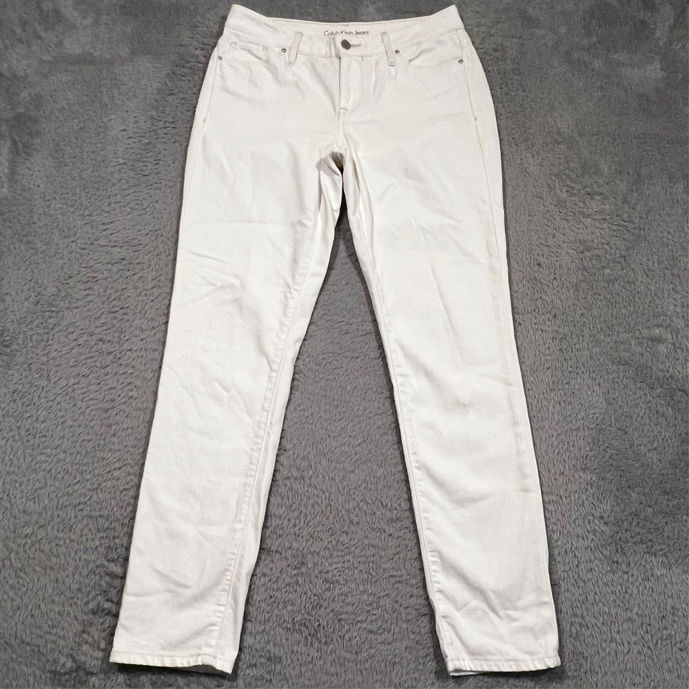 Calvin Klein Jeans Ultimate Skinny‎ Women's 29 White Minimalist Streetwear Denim